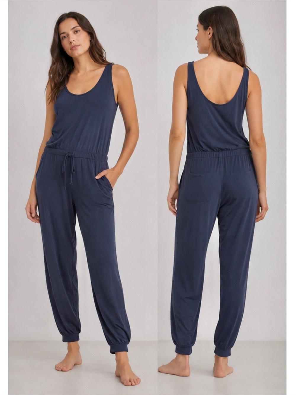 Commando Butter Tank Lounge Jumpsuit in Blue